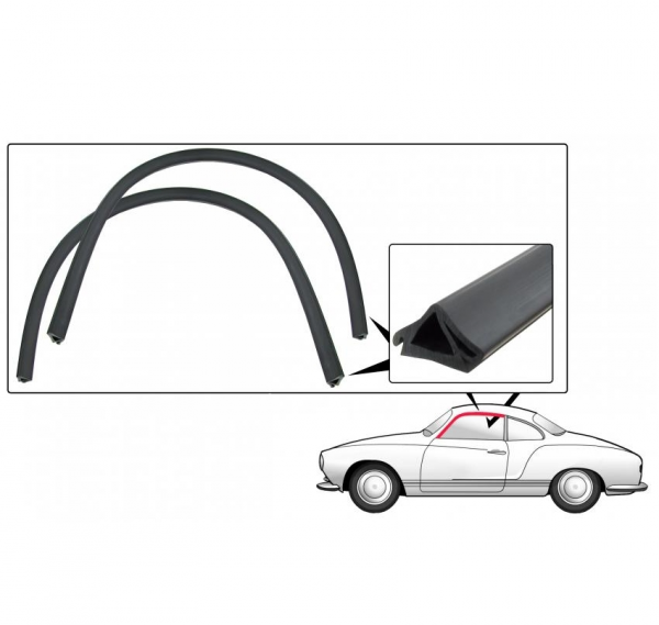 Türdichtung rechts/links VW Karmann Ghia 1950-1965 oben an Karosse / Tür Innenausstattung vergl. 143845211